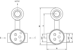 Milacio Гигиенический душ Vitoria MC.800.BBR со встраиваемым смесителем черная бронза – фотография-3